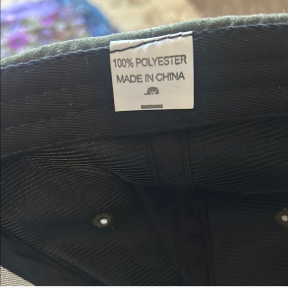 Fashion Initial Logo Baseball Trucker Cap, Adjustable, Olive Green & White - Picture 3 of 4